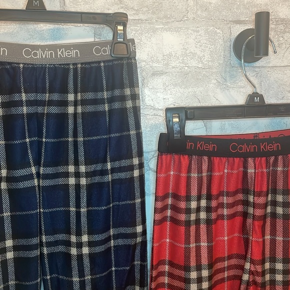 Boys Calvin Klein flannel Pj pants set of 2 S - Picture 2 of 4
